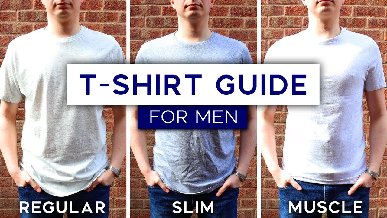 Men's T-Shirt Fit Guide | Muscle Fit vs Slim Fit vs Regular Fit - YouTube