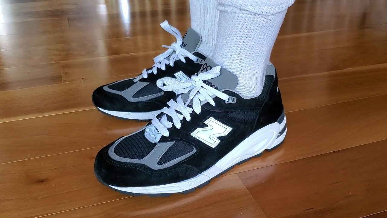 New Balance Made In USA 990v2 'Black/White' (M990BL2) Review & On Feet ...