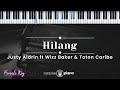 Hilang Justy Aldrin Ft Wizz Baker Toton Caribo KARAOKE PIANO FEMALE KEY