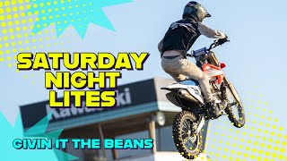 Chasing Superminis on a PITBIKE!! Etown Raceway Park Saturday Night Lights Race