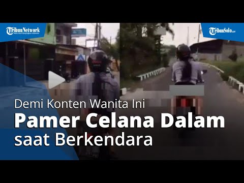 Viral Video Wanita Pamer Celana Dalam saat Naik Motor demi Konten Tiktok, Polisi: Bukan untuk Ditiru