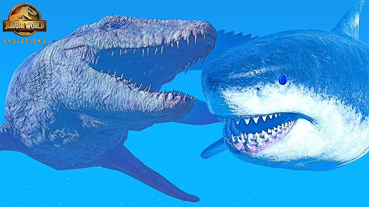Megalodon VS Mosasaurus VS All Prehistoric Marine Reptiles