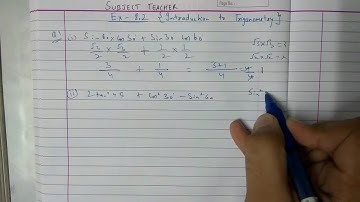 Chapter 8 TRIGONOMETRY Exercise 8.2 maths class 10 NCERT in English or Hindi