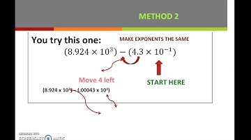 Subtracting Scientific Notation