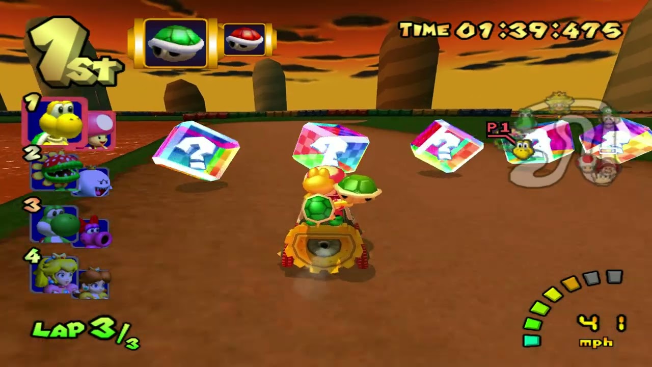 Mario Kart Double Dash!! (Gamecube) - Custom Flower Cup 3 200cc (Toadette and Koopa Troopa)