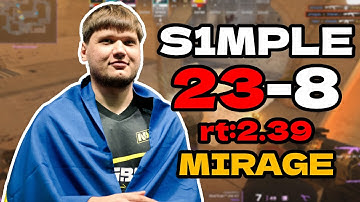 🔥s1mple (23-8) rt:2.39 w/frozen/rain/neo/hanseoulo (mirage) | NA FACEIT RANKED l #cs2 #pov