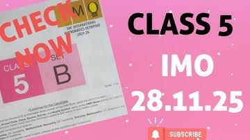 CLASS 5 IMO OLYMPIAD ON 28TH NOVEMBER/IMO ANSWER @OForOlympiad #sof #IMO