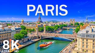 Paris 8K UHD 🇫🇷 Cityscape Views, Iconic Landmarks &amp; Elegant Urban Charm