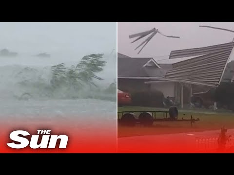 Powerful cat 4 storm with 150 mph winds makes landfall in Louisiana.