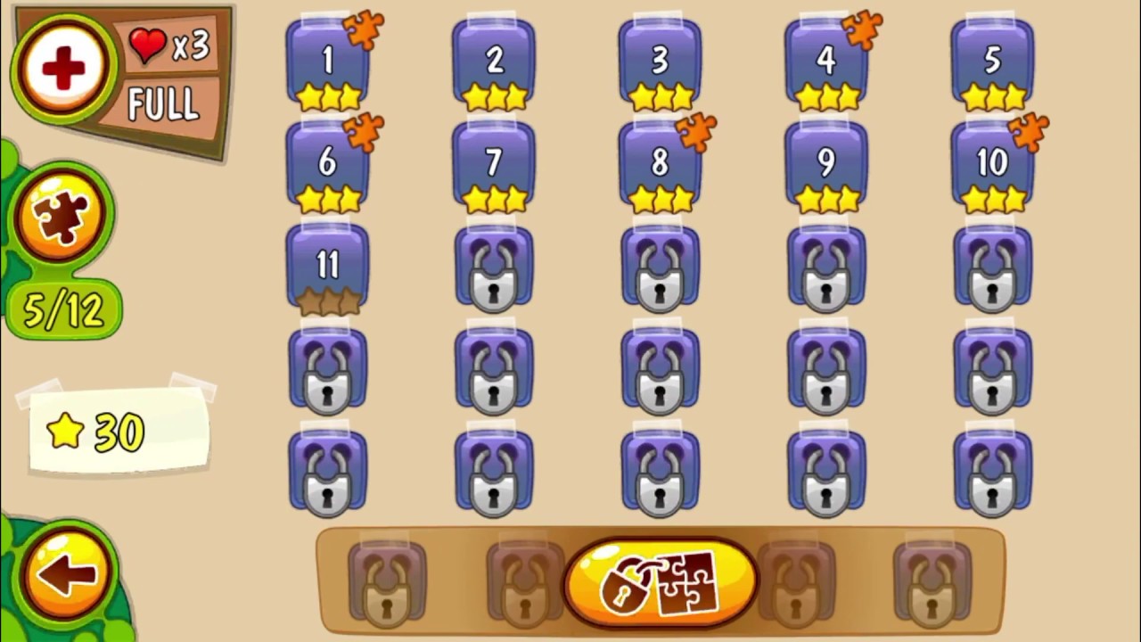 Snail Bob 2. Fantasy Story. Levels 2-11 - 2-20. 3 Stars Walkthrough + Puzzles.