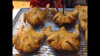 korean crispy traditional fried chicken - korean street food