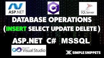 Insert into Database ASP.NET with C#  - Database Operations in ASP.NET with C# & MSSQL