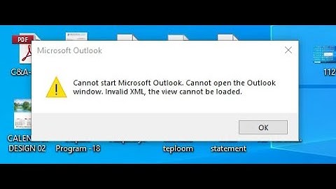 How To Fix Cannot Start Microsoft Outlook Invalid XML Error in Windows10