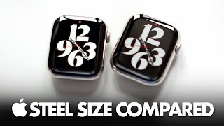 Apple Watch Series 7 Stainless Steel ( 41mm vs 45mm vs 44mm) - Size Comparison on Wrist