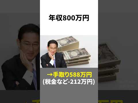 税金がヤバすぎる！年収別の手取り5選 #shorts
