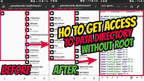 how to get access to game's internal data directory without root