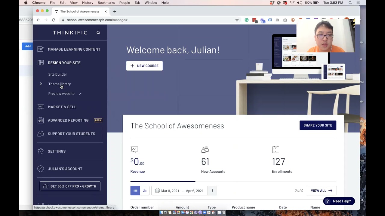 Verifying Domain on Thinkific