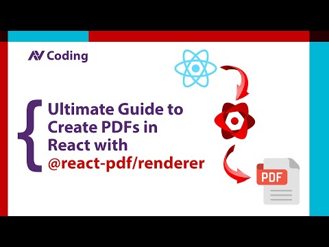 Ultimate Guide to Creating PDFs in React with react-pdfrenderer | Complete Tutorial | AV CODING