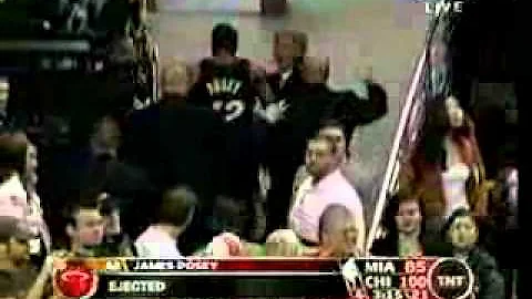 James Posey hipchecks Kirk Hinrich in 2006 NBA Pla...