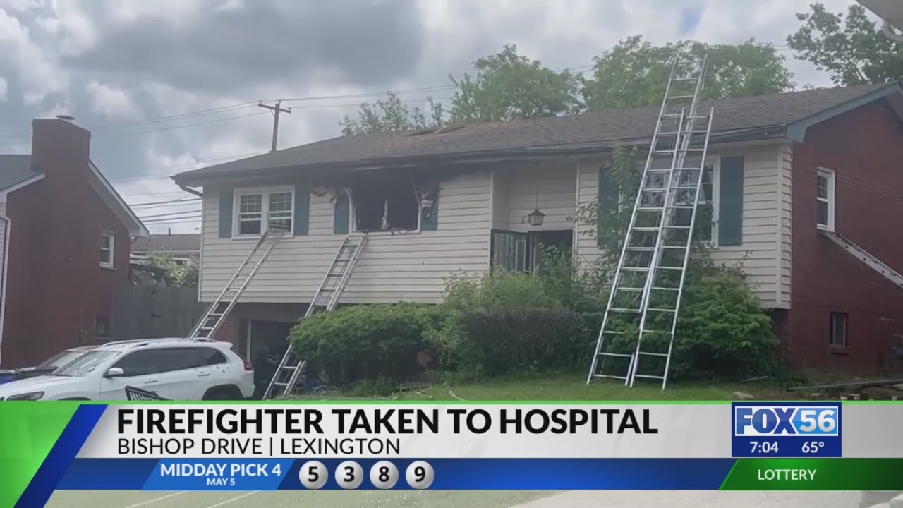 Firefighter and resident taken to hospital after Lexington house fire ...
