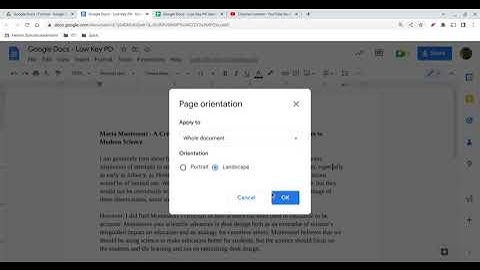 Low Key PD: Google Docs - Format - Page Orientation