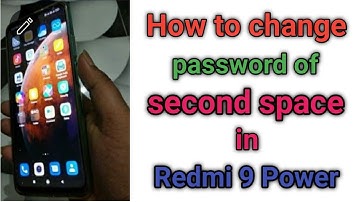 how to change password of second space | how to change password of second space in redmi 9 power