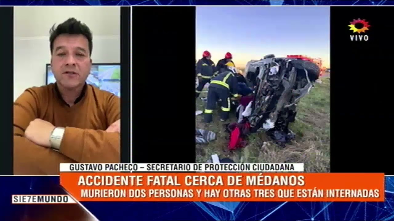 Accidente fatal en Médanos Gustavo Pacheco