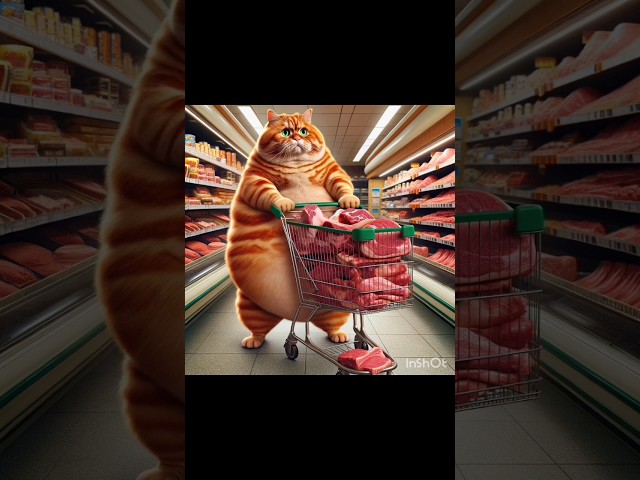 Fat cat eating meat #bongocat #sia #unstoppable #meat #fruit #homi #fruitengineer #gym class=