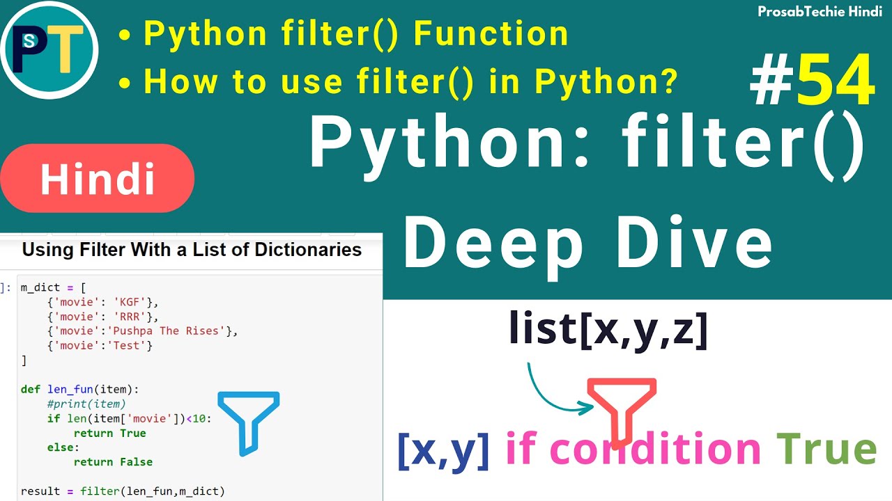 Mastering In Python Filter() With Lambda, List, Dictionary with ...