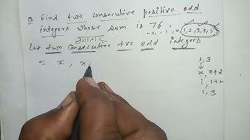 Find two consecutive positive odd integers whose sum is 76 . |Maths