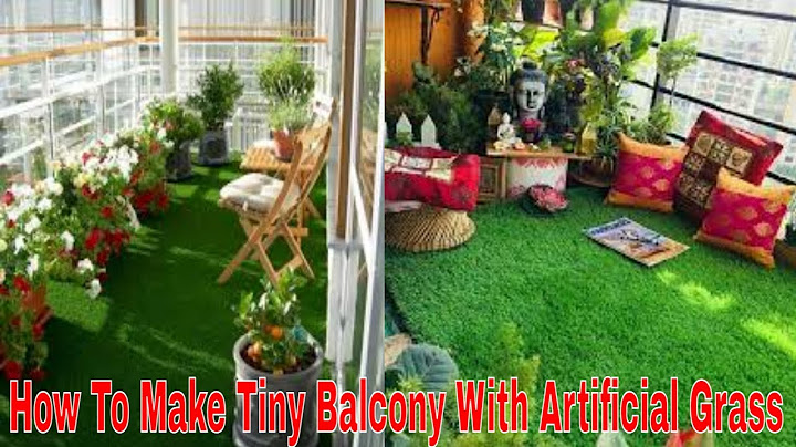 Small balcony ideas with fake grass