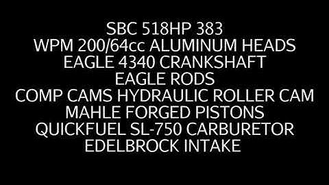 SBC 518HP 383 STROKER ENGINE DYNO RUN FOR GENE MAKUS BY WHITE PERFORMANCE AND MACHINE