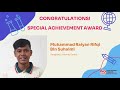 Special achievement award 2021  muhammad raiyan rifqi bin suhaimi