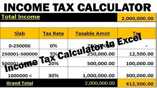 Create Income tax Calculator in excel by learning center screenshot 4
