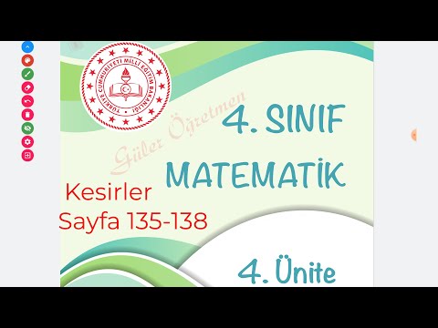 4. Sınıf Çalışma Soruları Matematik 4. Ünite Kesirler Konusu Soru Çözümleri Sayfa 135-139