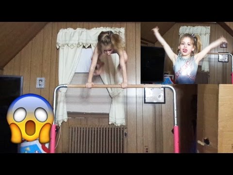 ANNIE SHOWS OFF COMPETITION LEOTARD & SQUAT ON BARS + GYM PEEK 😛