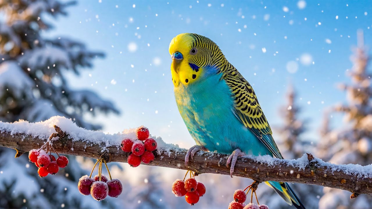 Winter Dawn with Soft Piano & Birds Chirping 🌨️🎵 – Perfect for Relaxation & Stress Relief