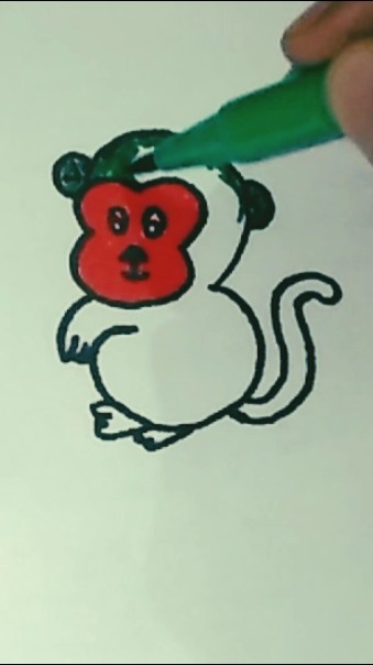 how to draw monkey with number 3 #shorts #viralshorts #monkey #art #LabontArt&Craft