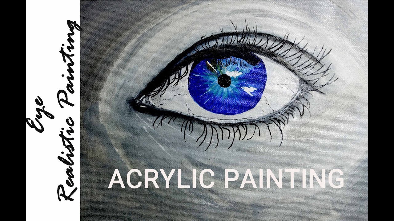 EYE ACRYLIC PAINTING canvas painting YouTube