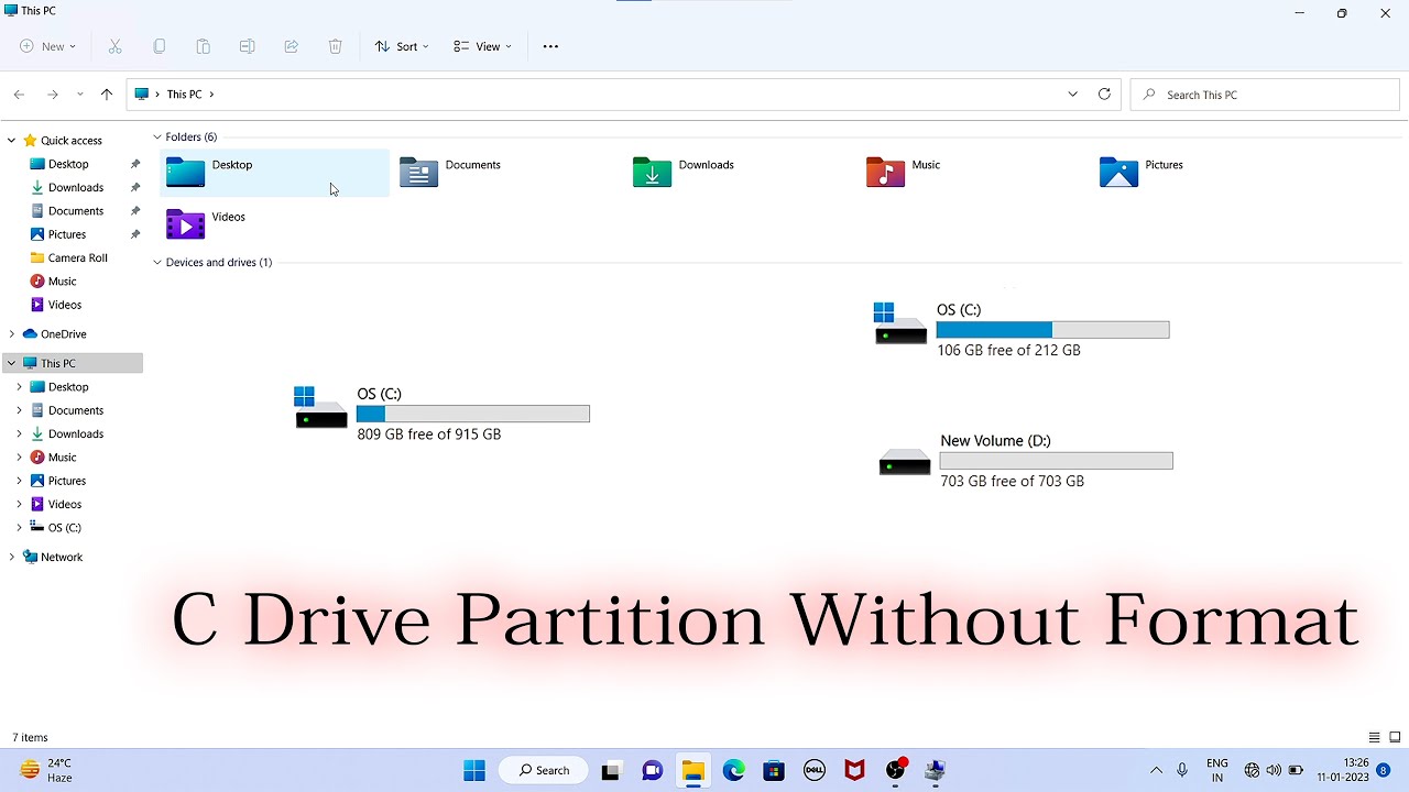 Partition In Windows 11 After Installation | How To Create Partition In ...