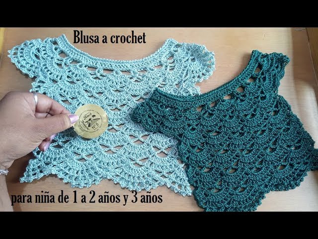 Blusa a crochet para niña de 1 a 3 años #tejidosbebe #crochet #blusasnorma  - YouTube