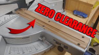 DIY Miter Saw Zero Clearance Insert @DIYBuilds