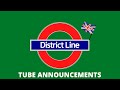 London 🇬🇧 Mind the Gap Underground Train | District Line | Tube Announcements | Wimbledon Tower Hill