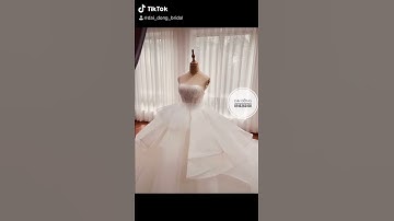 Mẫu váy trắng cúp ngực tùng tầng cực xinh - xưởng áo cưới Đại Đồng