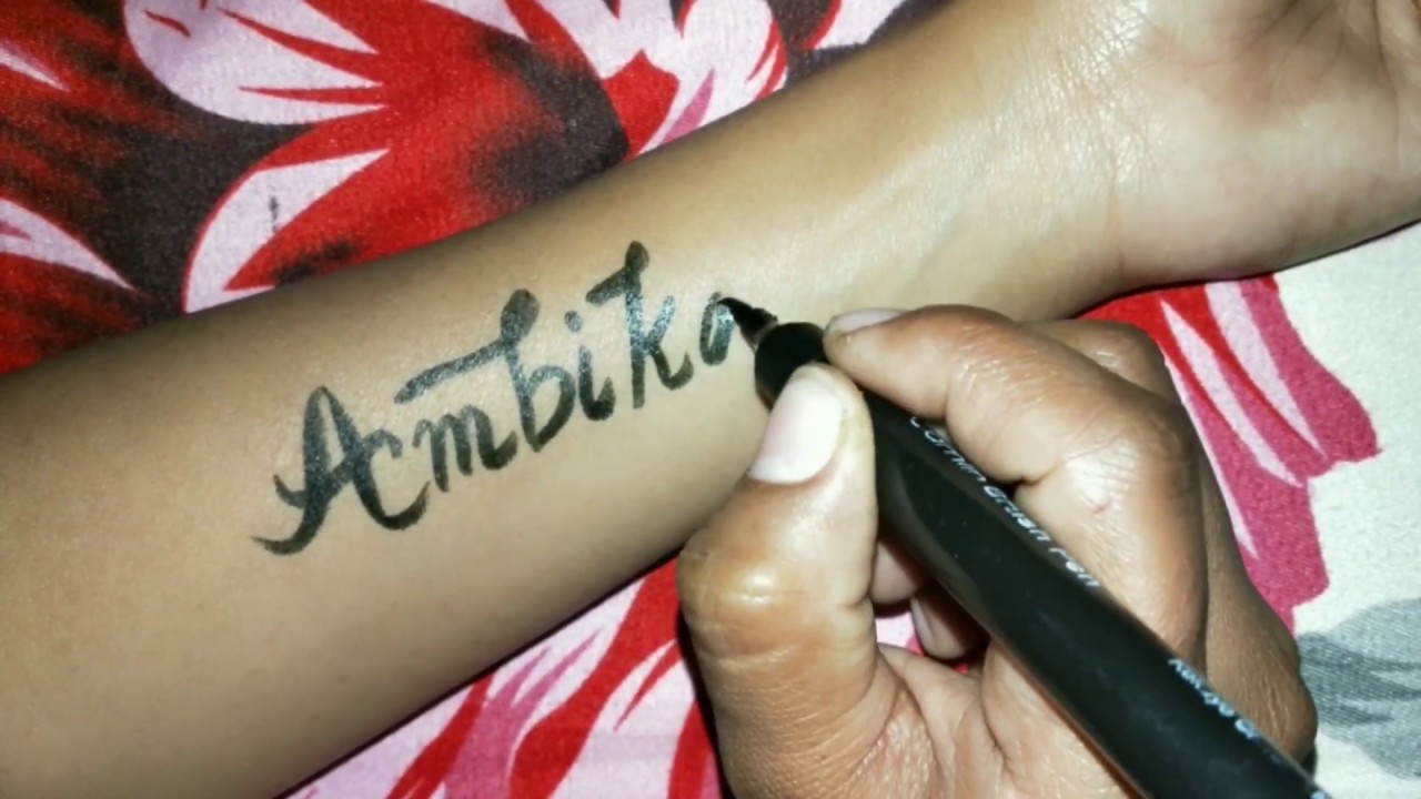 Ambika and Sachin name tattoo , Requested vedio, couple tattoo, Amazing  hand tattoo - YouTube