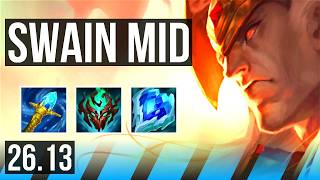 SWAIN vs GALIO (MID) | KR Master | 26.13