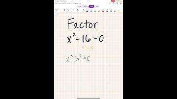 Factor x^2-16=0. #maths #algebra #factoring #quadraticequation #mathproblems