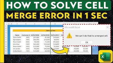 Excel Tips: How to Fix Merge Error in Excel within 1 Second!