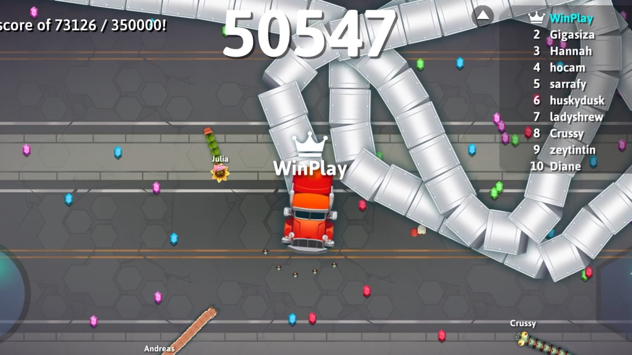 Best Gameplay of snake like to car racing. Snake.io gameplay