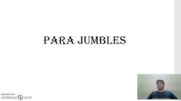 Para-Jumbles | Types of Para jumbles | Anagrams | Verbal Aptitude for competitive Exams